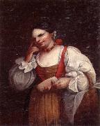 A Woman holding a mask